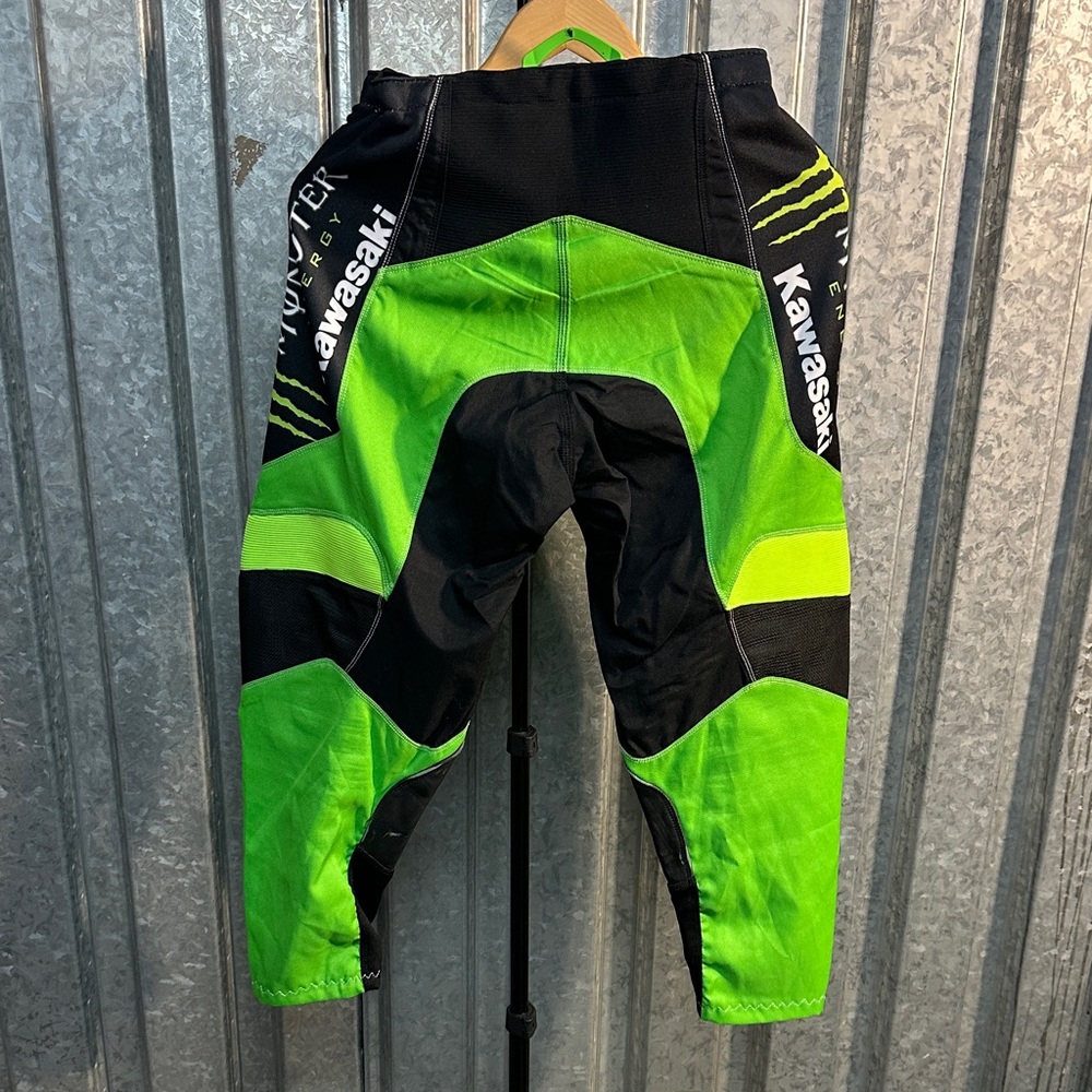 Thor motocross Kawasaki & monster energy Neon Green and Black Motocross Pants